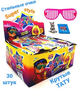 Взрывная карамель ОЧКИ SUPER STYLE с татуировкой (Канди Клаб) (CAR107) 1 гр CAR107