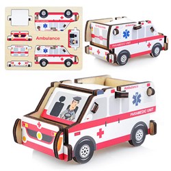 Пазл деревянный "Скорая помощь" D0803-3