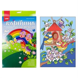 Набор для творчества Картина по номерам для малышей "Весенние птички" Ркн-036 Lori Ркн-036