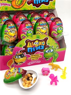 Печенье с шоколадной пастой и игрушкой ШОКОПРИЗ Змейка EGG060