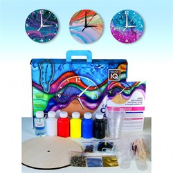 Набор для изготовления часов: Абстрактная живопись в технике Fluid Art 4020