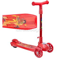 Самокат 3-х кол., красный, светящиеся колёса, PVC, ABEC 7, в коробке U038373Y