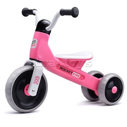 Беговел трехколесный Rocket 133-PK, колеса EVA, цвет розовый RO133-PK