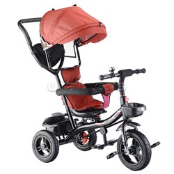 Велосипед 3-х колесный, резиновые покрышки,  красный 5188FB