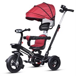 Велосипед 3-х колесный, резиновые шины, красный 208