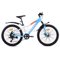 Велосипед 24" Rocket Vela alloy Pro, цвет белый/голубой, размер 13" 24AD.VELAALLOY.13BL.25