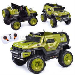 Электромобиль "Стайер" на аккумуляторе, с р/у управлением, в коробке (зеленый) U023409Y