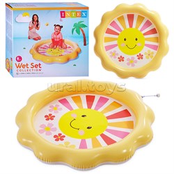 Надувной бассейн с брызгами «Солнышко» 104*104*13см, от 2-х лет, 56126NP, INTEX UT-56126NP