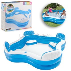 Бассейн надувной «Семейный», с 4 сиденьями, 229 х 229 х 66 см, от 3 лет, 56475NP INTEX UT-56475NP