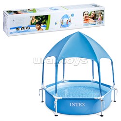 Бассейн каркасный Metal Frame 183 х 38 см, с навесом от солнца, 28209NP INTEX UT-28209NP