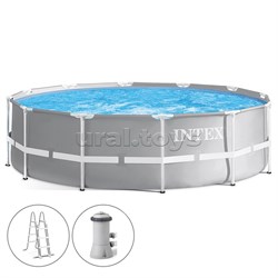 Бассейн каркасный Prism Frame, 366 х 99 см,8592л, фильтр-насос 2006л/ч, лестница, 26716NP INTEX UT-26716NP
