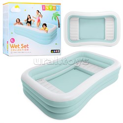 Бассейн надувной семейный "Swim Center" с сиденьями и подстаканниками, 264х165х56см, от 6 лет, 58497NP INTEX UT-58497NP