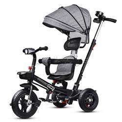 Велосипед 3-х колесный, резиновые покрышки, серый UT-208-2