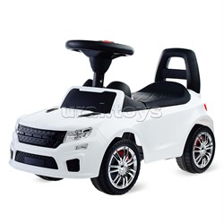 Каталка-автомобиль "SuperCar" №6 со звуковым сигналом (белая) UT-84606