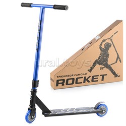Самокат трюковый ROCKET,колеса PU/пластик 100 мм,ABEC 7, синий UT-R0062.BL