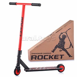 Самокат трюковый ROCKET,колеса PU/пластик 100 мм,ABEC 7, красный UT-R0062.RD