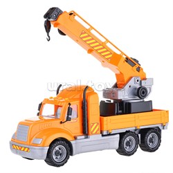 Майк, автомобиль-кран с поворотной платформой (в сеточке) UT-55613