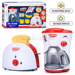 Набор бытовой техники "Кофеварка, тостер" с аксессуарами, в коробке UT-3202A