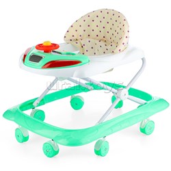 Ходунки "Машина" с музыкальным рулем (мятный-белый) в пакете UT-502-2