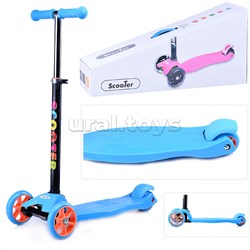 Самокат 3-х кол., голубой, PVC, ABEC 7, в коробке UT-U038198Y