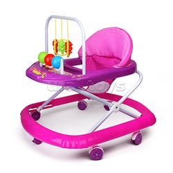 Ходунки "Шарики" с подвесными игрушками (розовый-сиреневый) в пакете UT-902-E-4
