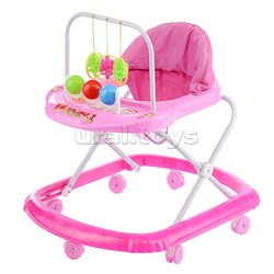 Ходунки "Шарики" с подвесными игрушками (розовый) пакете UT-902-E-1