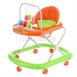 Ходунки "Шарики" с подвесными игрушками (зеленый-оранжевый) в пакете UT-902-E-3