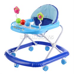 Ходунки "Шарики с цветочками" с погремушками и шарами (синий-голубой) в пакете UT-902-C-2