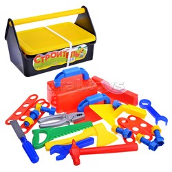 Игровой набор "Строитель" №4 в ящике (32 предмета) UT-У761