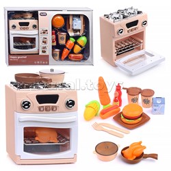 Бытовая техника "Плита" с посудой и продуктами, в коробке (цвет бежевый) UT-A1003-5