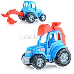 Трактор "Чемпион" (синий) с лопатой (в сеточке) UT-84736