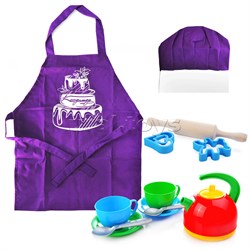 Набор "Кондитер"(100% хлопок) в пакете, бордовый UT-74820