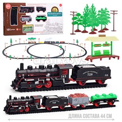 Железная дорога "Ретро-поезд" на батарейках, в коробке UT-1217B-1