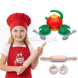 Набор "Кондитер" (100% хлопок) красный UT-74820к