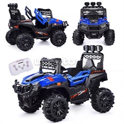 Электромобиль "Багги турбо" с р/у управлением, четырехколесный, двухместный, двойной привод (синий) UT-U023465Y