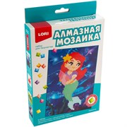 Набор для творчества Алмазная мозаика 15*20 детская (неполное заполнение) Русалочка Амк-011 LORI Амк-011