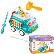 Игрушка развивающая Levatoys MK985 Автобизик зеленый в кор. FCJ1349237