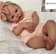 Пупс-реборн девочка 45 см., винил. В комплекте: магнитная соска, бутылочка, памперс, свидетельство. 2788128052