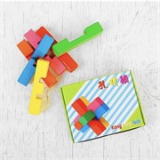 игрушка головоломка крест 6 деталей цветной 2822952