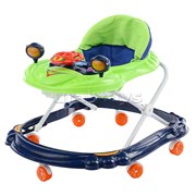 Ходунки с рулем (свет,звук) синий-зеленый, в пакете 906-2-3