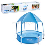 Бассейн каркасный Metal Frame 183 х 38 см, с навесом от солнца, 28209NP INTEX UT-28209NP