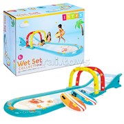 Надувная гоночная трасса, 561 х 137 х 99 см, с 2-мя машинами, 100 кг, от 6 лет, 56167NP INTEX UT-56167NP