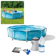 Бассейн каркасный 305х76см, фильтр-насос, 28208NP, INTEX UT-28208NP