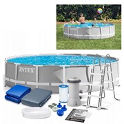 Бассейн каркасный Prism Frame, 427 х 107 см, фильтр-насос, лестница, тент, подстилка, 26720NP INTEX UT-26720NP