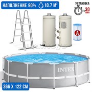 Бассейн каркасный Prism Frame, 366 х 122 см, фильтр-насос + аксесс. 26718FR/FS INTEX UT-26718FR/FS