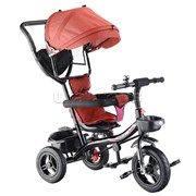 Велосипед 3-х колесный, резиновые покрышки,  красный UT-5188FB