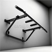 Турник настенный складной черный с черными ручками UT-520119