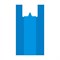 Пакет-майка без печати синий 45+20*75 см, 15 мкм 1234