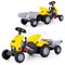 Каталка-трактор с педалями "Turbo-2" (жёлтая) с полуприцепом 89342