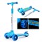 Самокат 3-х кол., синий, светящиеся колёса, PU, ABEC 7, в коробке UT-U038245Y